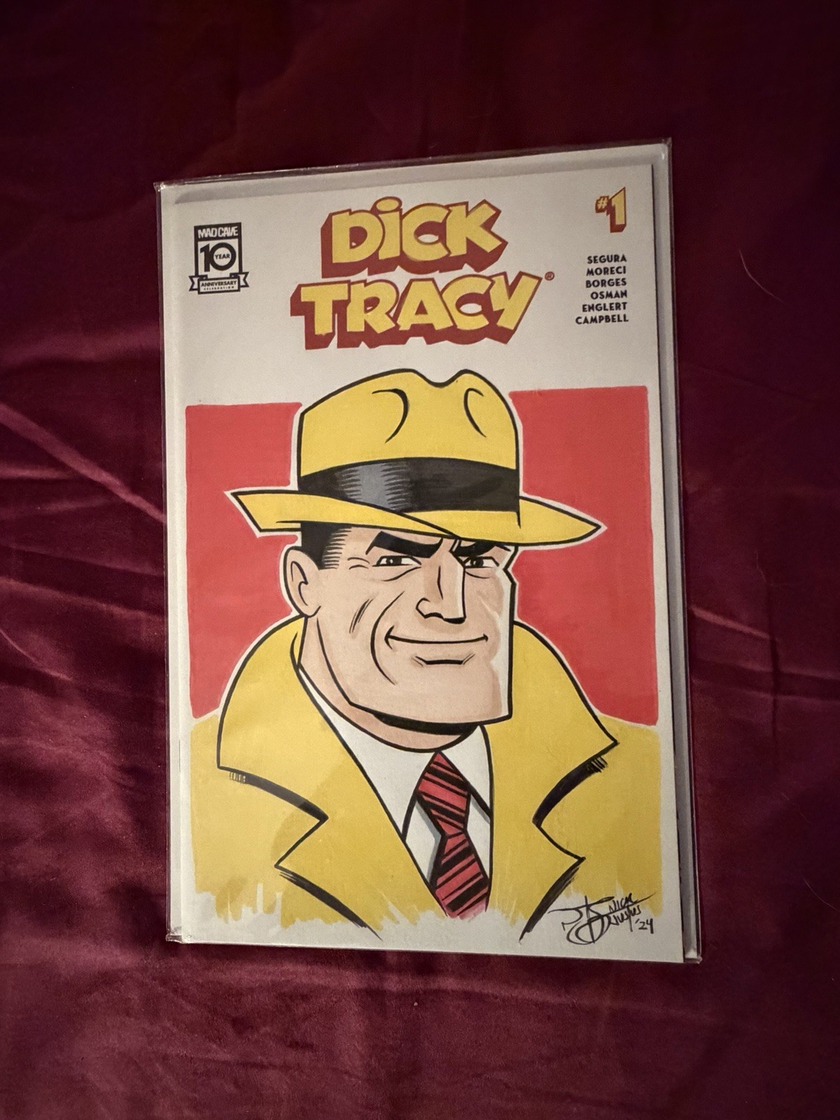 Dick Tracy #1 Original Sketch Cover Set Of 3 By Nick Justus