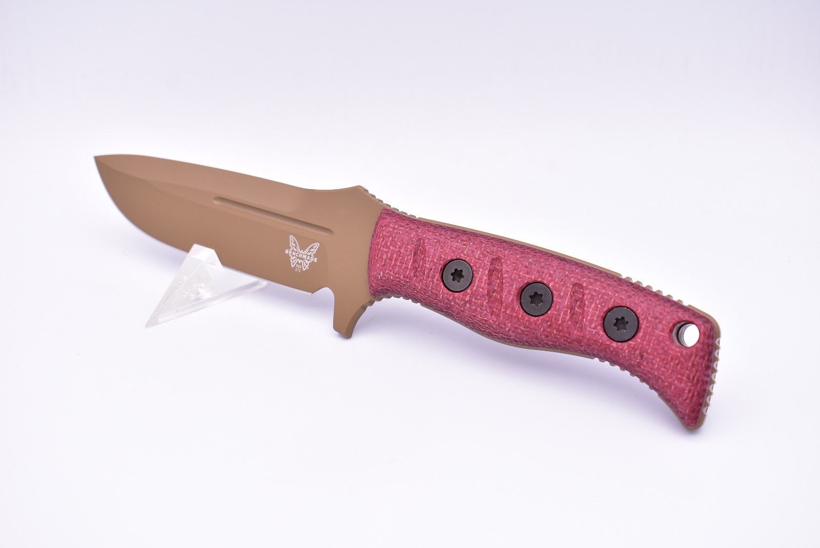 Custom 3D Burlap Micarta Handles for Benchmade Fixed Adamas 375