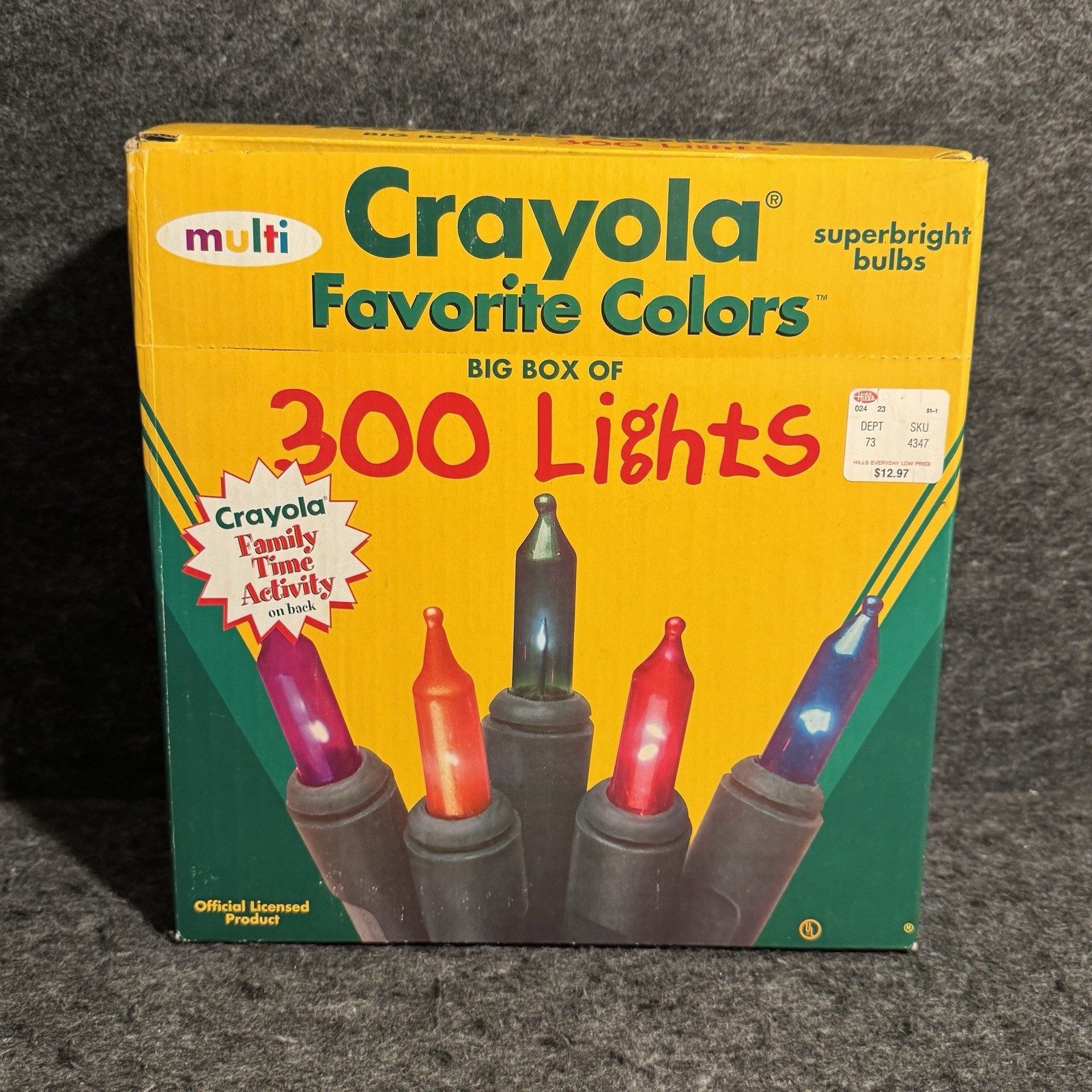 Crayola Favorite Colors Big Box Of 300 Christmas Lights Multi Color 1996 New
