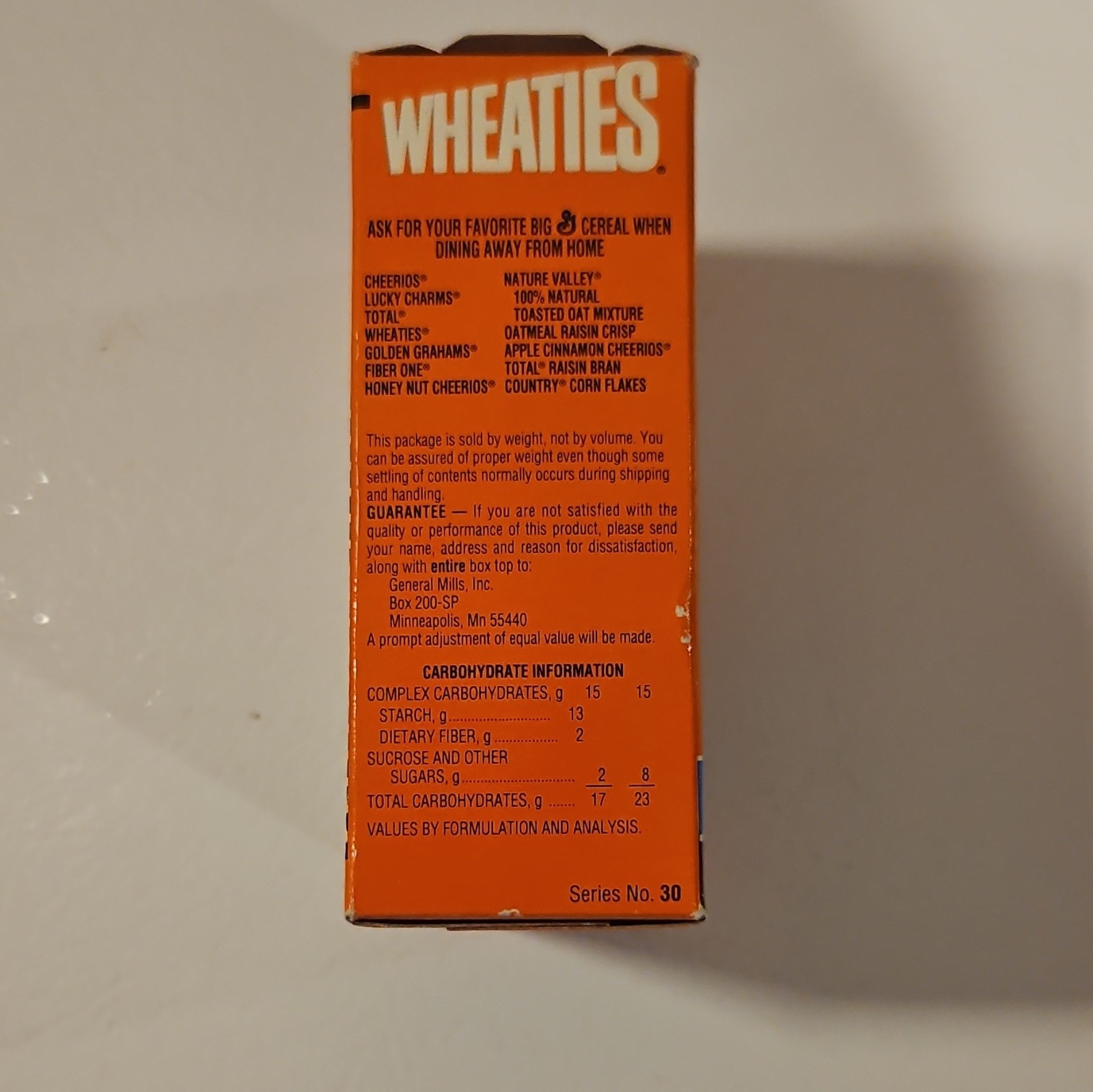 General Mills Wheaties Whole Grain Flakes Michael Jordan Chicago Bulls