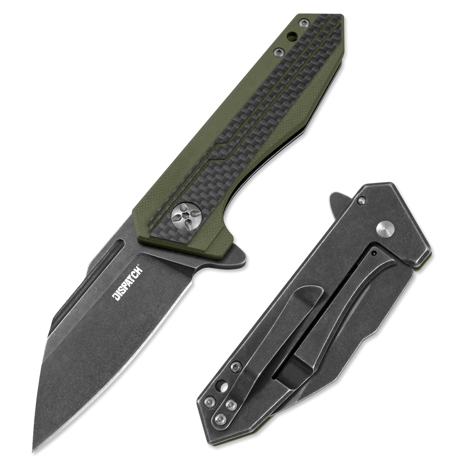 4” Tanto Folding Knife with Clip G10 Handle EDC Camping tactical knife