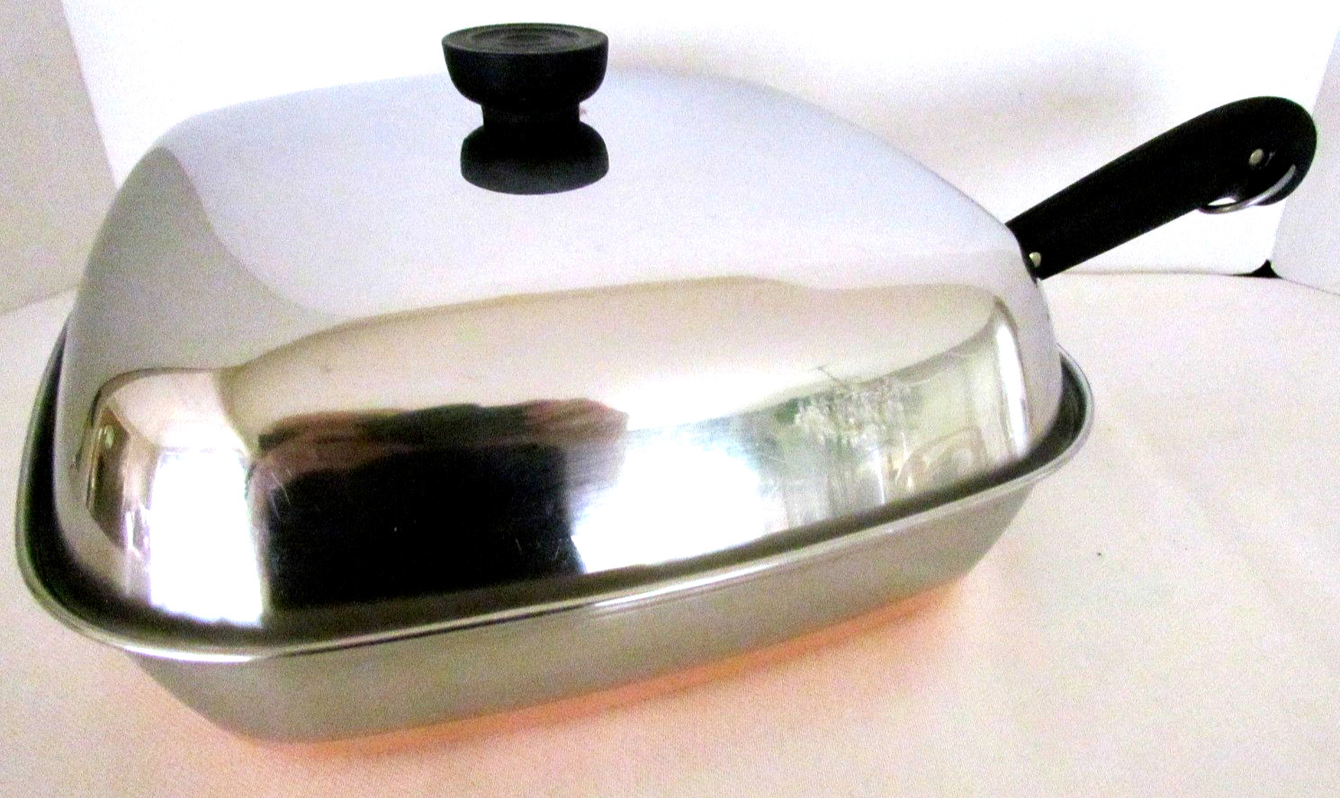 REVERE WARE PRE 68 SQUARE SKILLET FRYER LARGE 11″ W DOME LID EXCELLENT CLEAN