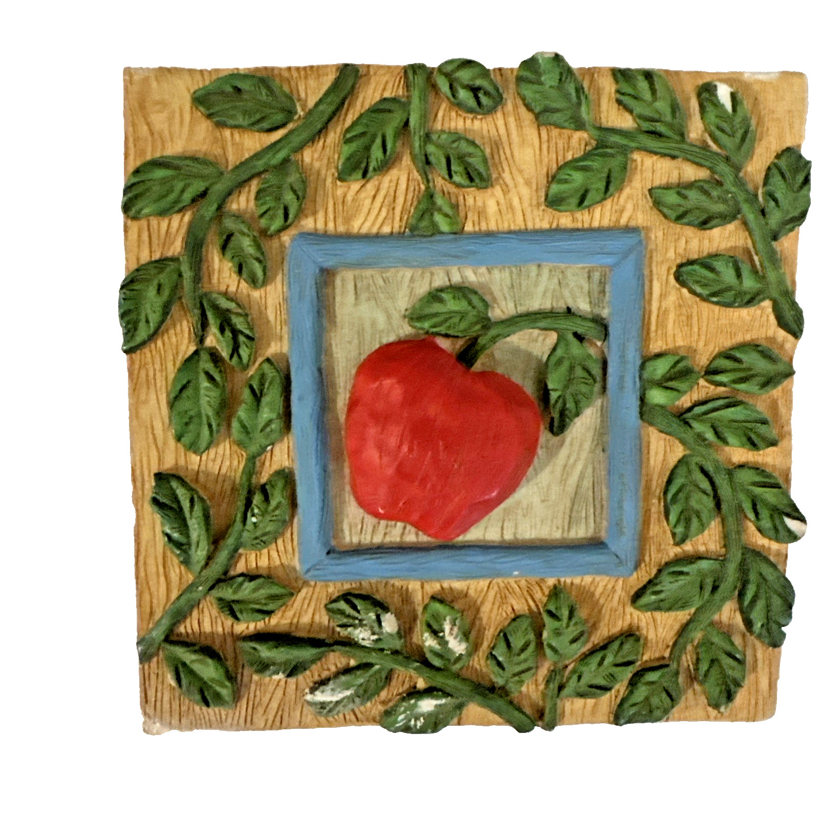 Apple Dresser Trinket Keepsake Jewelry Box Resin 3.75″ x 3.75″