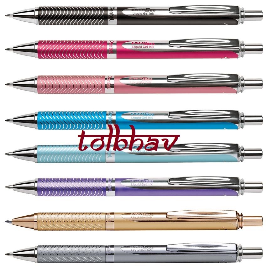 Pentel EnerGel Alloy RT Roller Ball Metal Gel Pen BL407 0.7mm Medium LR7 Refill