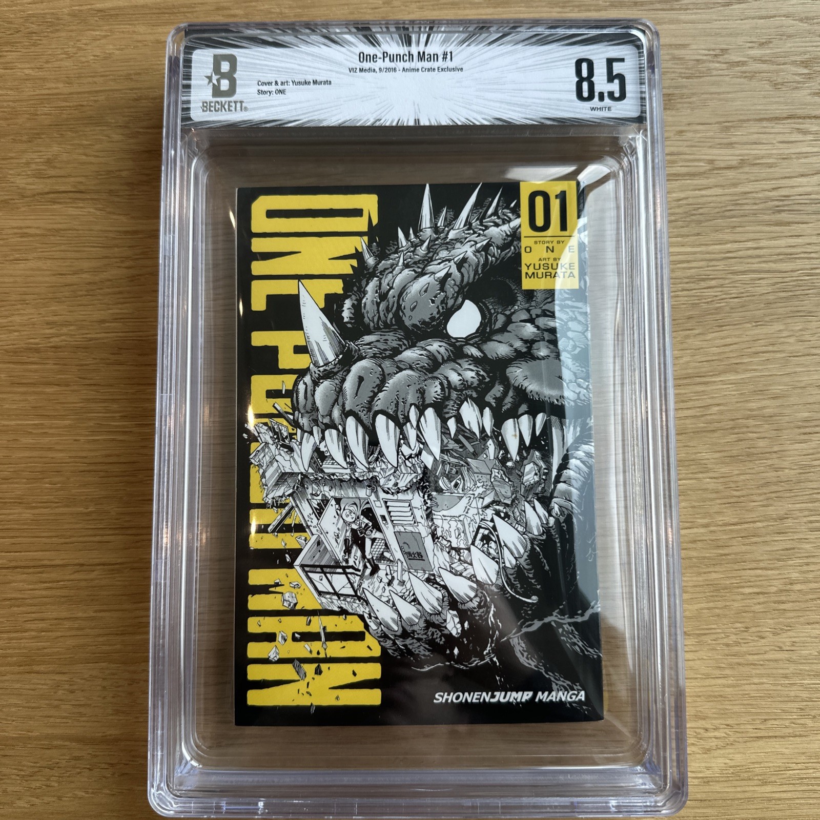 BGS 8.5 ONE PUNCH MAN Vol 1 Manga by Yusuke Murata Anime Crate Exclusive Edition