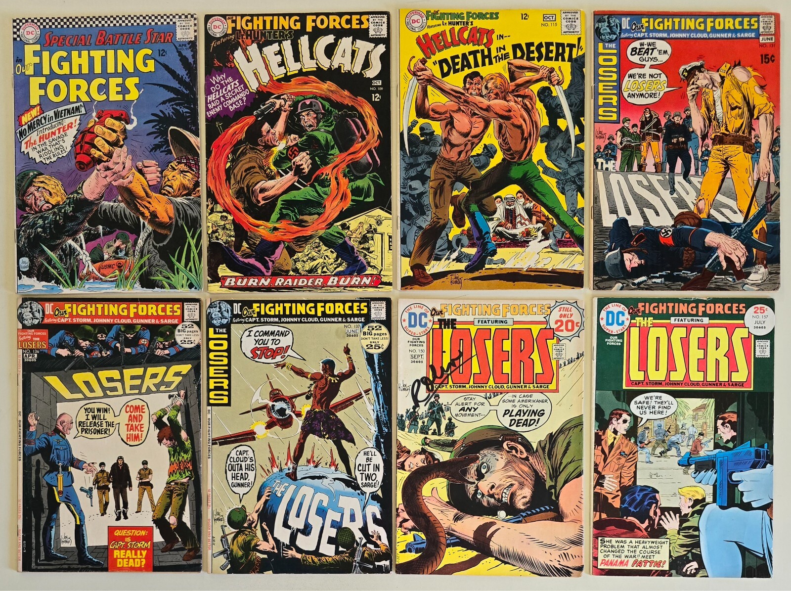 OUR FIGHTING FORCES DC Comic #99, 109, 115, 131, 136, 137, 150, 157 Mixed Lot-8