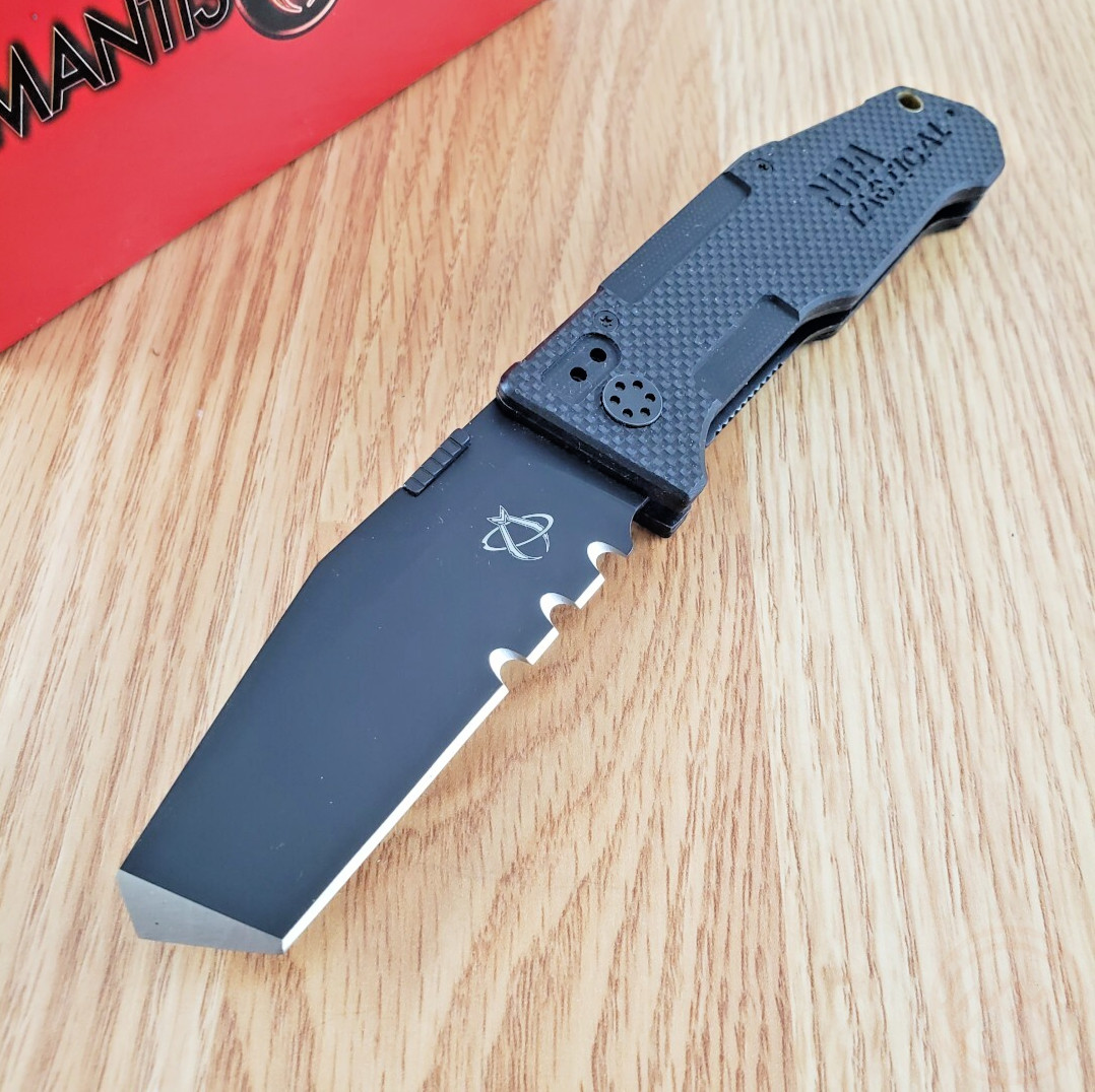 Mantis Pry II Liner Folding Knife 3.25″ Stainless Steel Blade Black G10 Handle