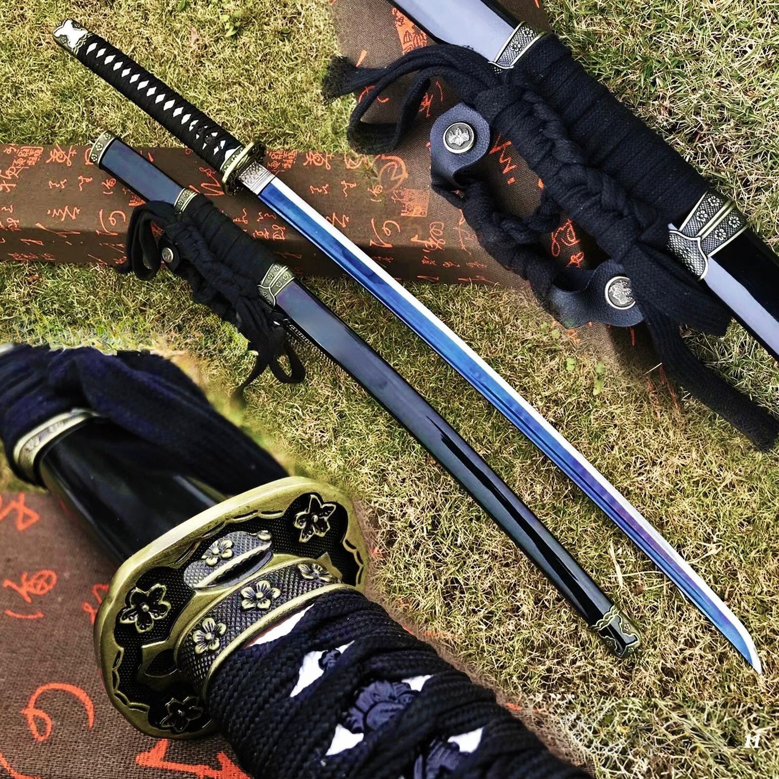 98 Type Military Saber Sword 1095 Steel Japanese Samurai Katana Straight Hamon