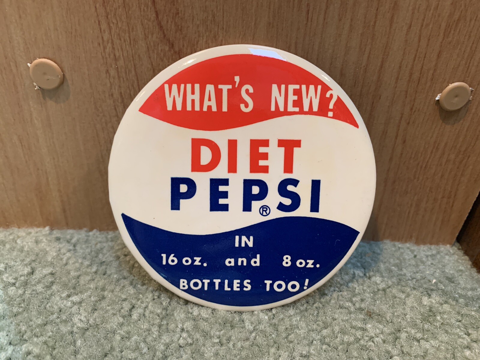 1964 1st Year Vintage Diet Pepsi Cola Advertising what’s New? Holy Grail! 3” Pin