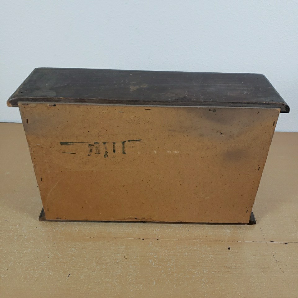 Vintage Roll Top BREAD BOX Storage Primitive Rustic Farmhouse Wood Box