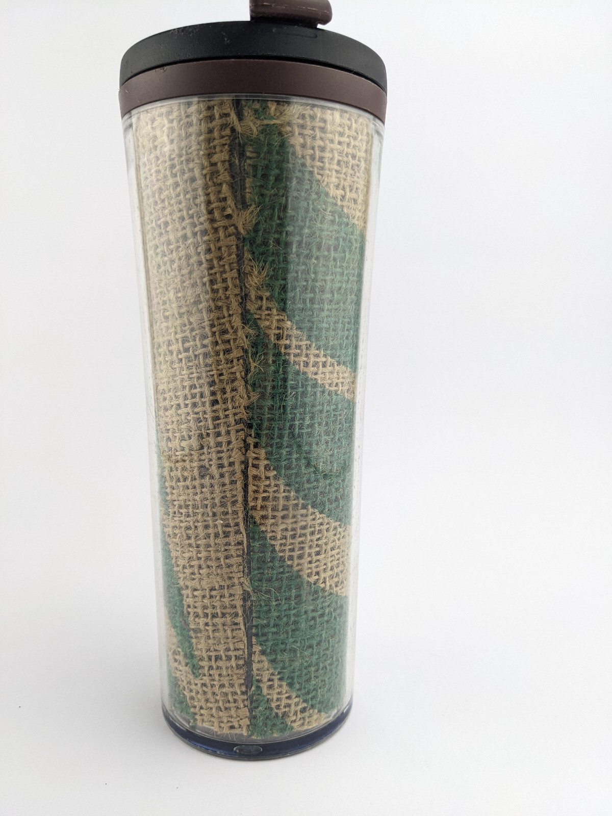 Starbucks 2010 – Raffia Burlap Hot Or Cold Cup Tall Tumbler 16oz