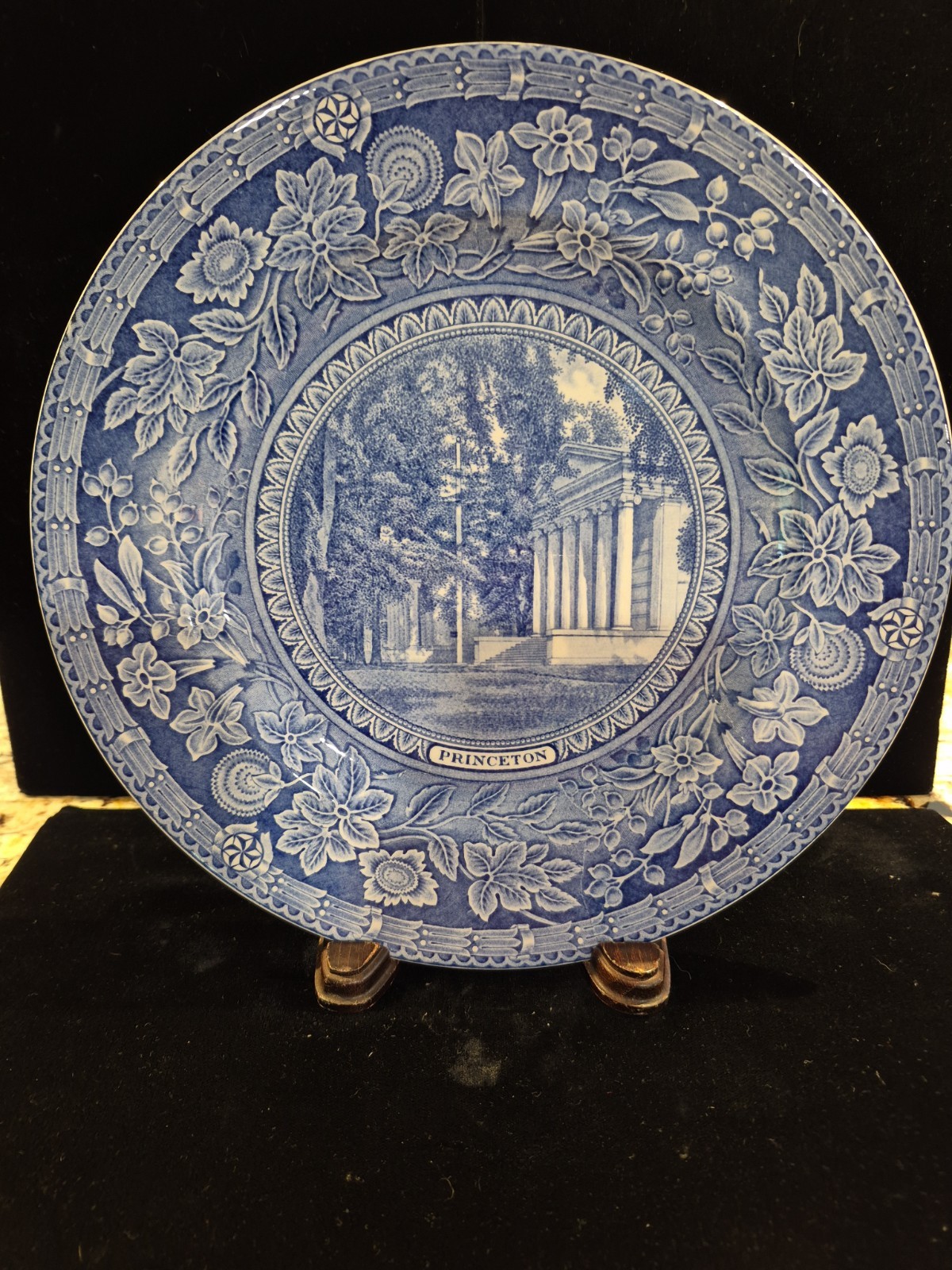 VTG 1930 Princeton Plate, Clio And Whig Halls Dinner Plate 10 3/8″