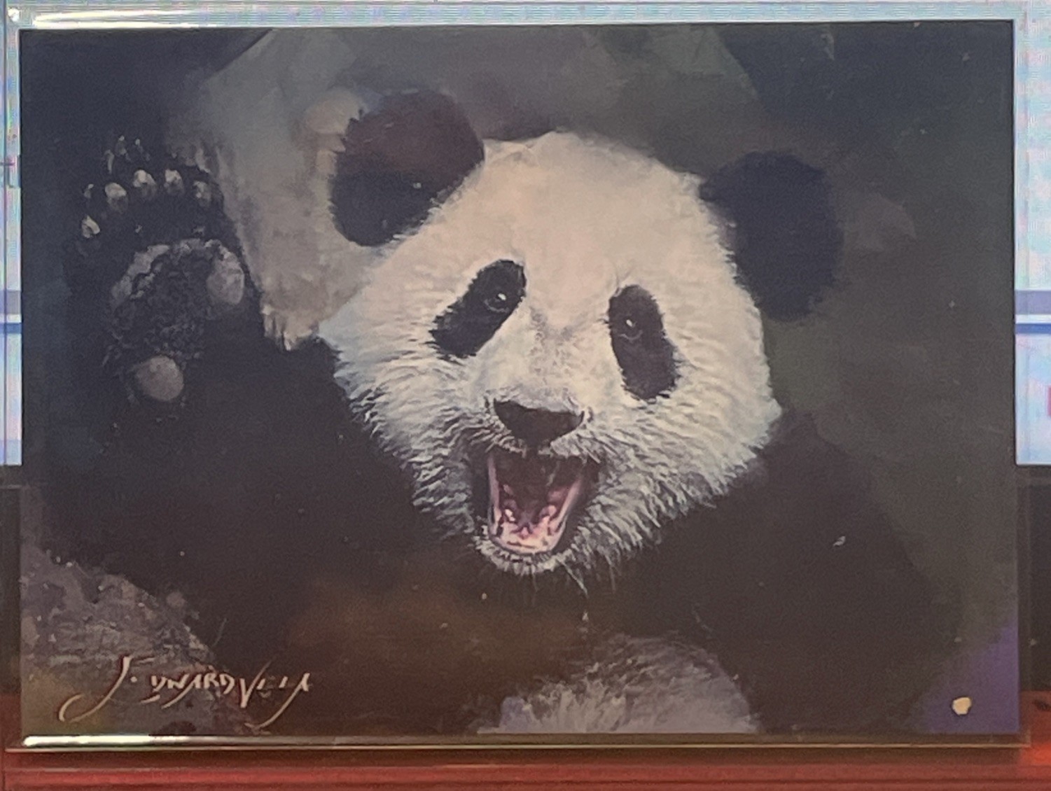 #4🐼 GIANT PANDA 40/50 Giclee Sketch Art Card Signed EDWARD VELA Animals