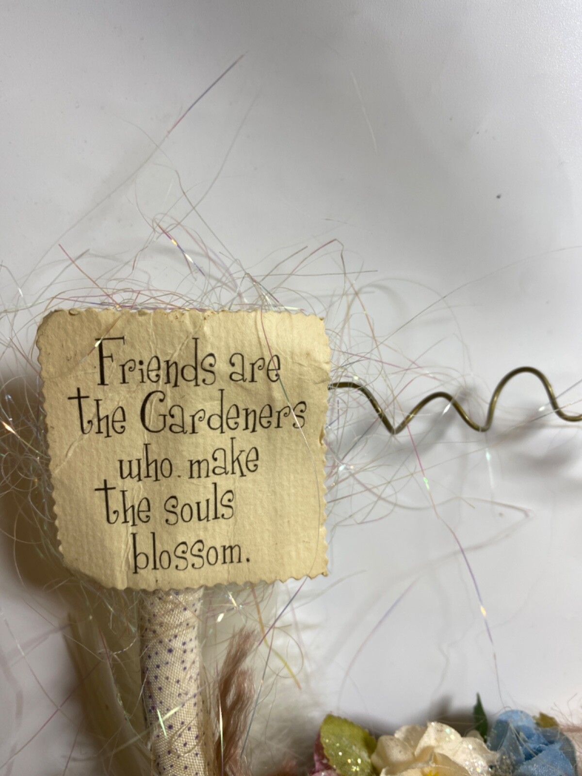 Silvestri Poseable Fairy “Friends Are The Gardeners Who Make The Souls Blossom”