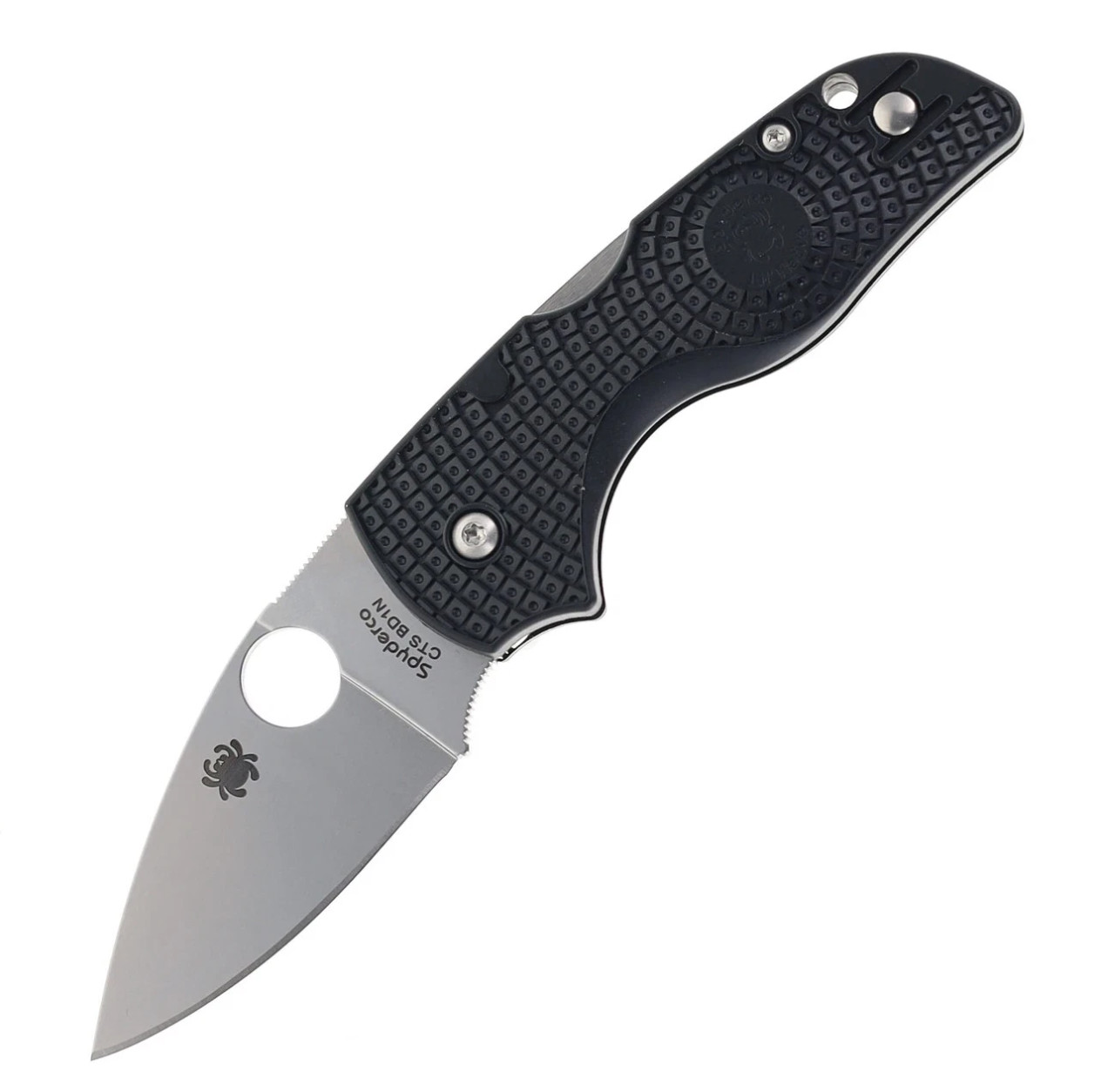 Spyderco C101PBK2 Manix 2 Lightweight 3.37″ FRCP CTS-BD1N Plain Edge Blade Black