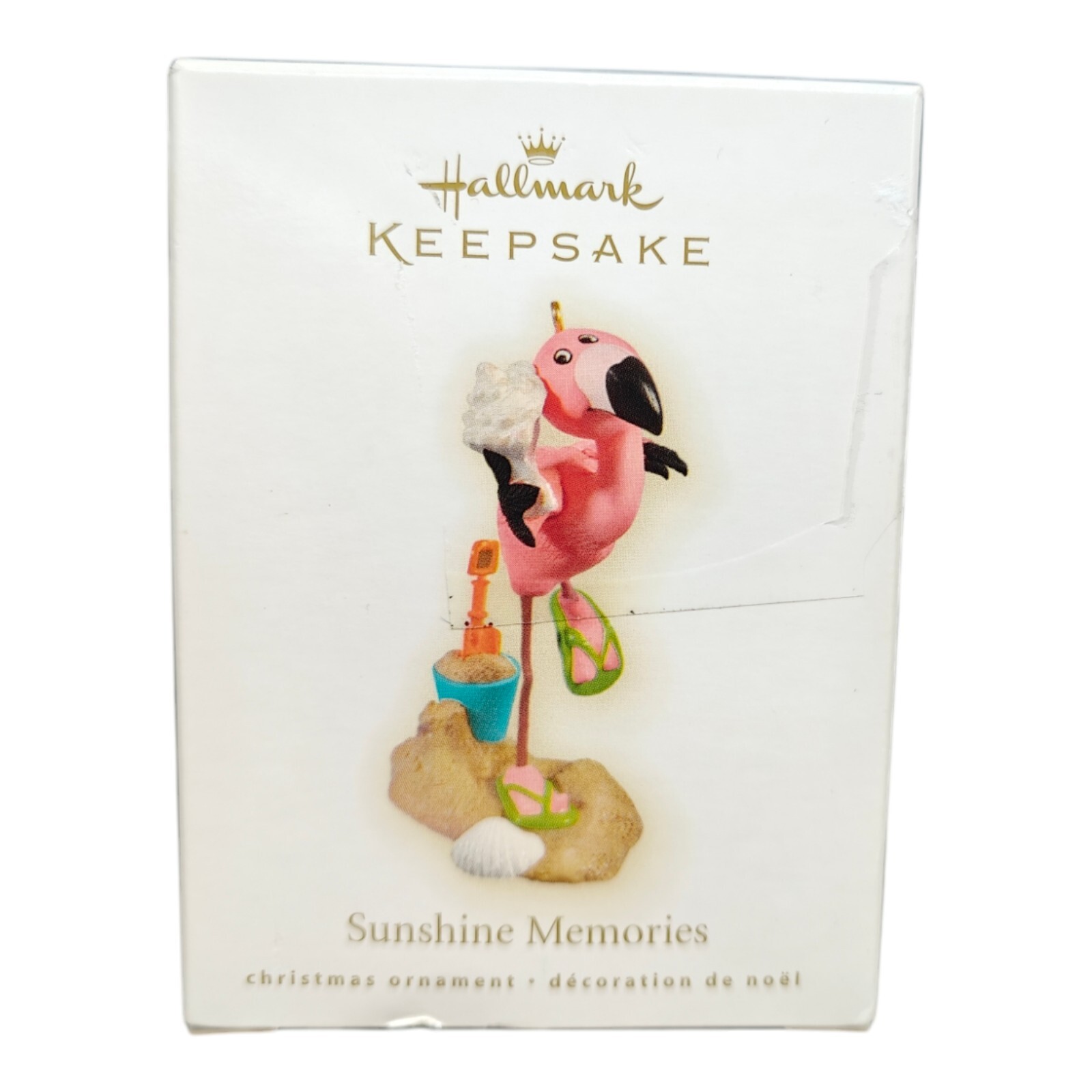 Hallmark Keepsake Ornament Sunshine Memories Pink Flamingo 2009 Beach New!