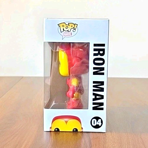 Funko Pop #04 Iron Man LARGE FONT Vinyl Bobble-Head Marvel EARLY Release Vaulted