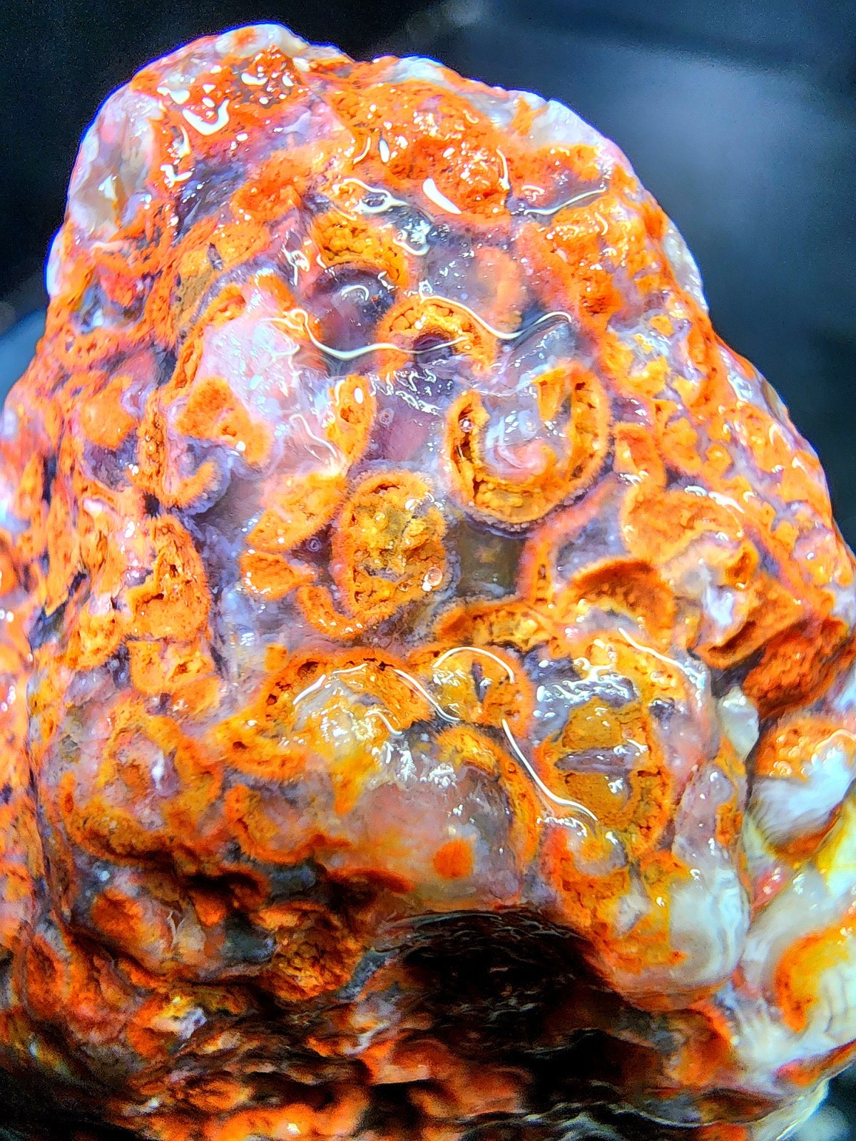 Rare Lake Superior Fragmented Membrane Agate In Blue Chalcedony 1.9oz