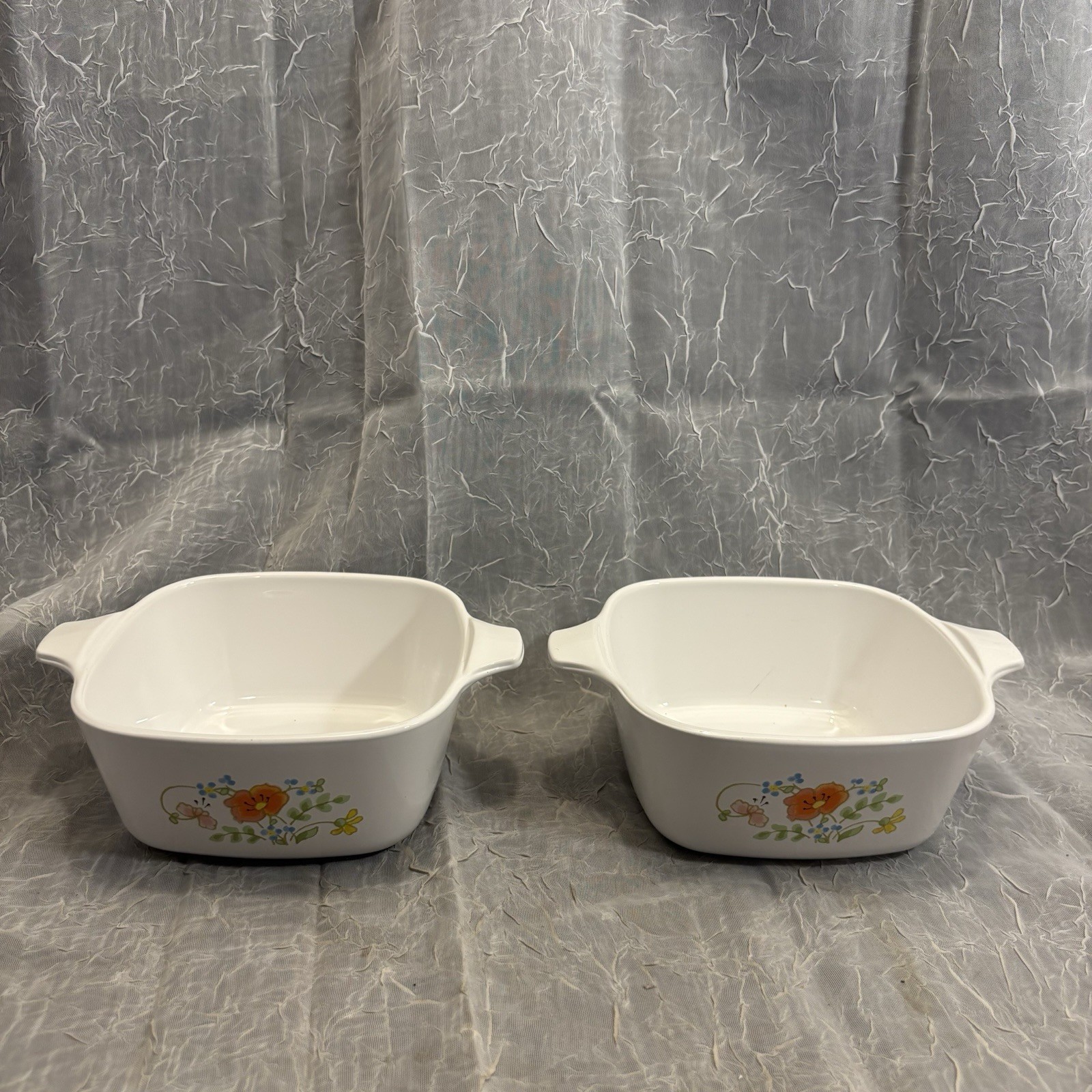 Vintage CorningWare Wildflower P-43-B Casserole Dish – 2-3/4 Cup Set Of 2 (1)