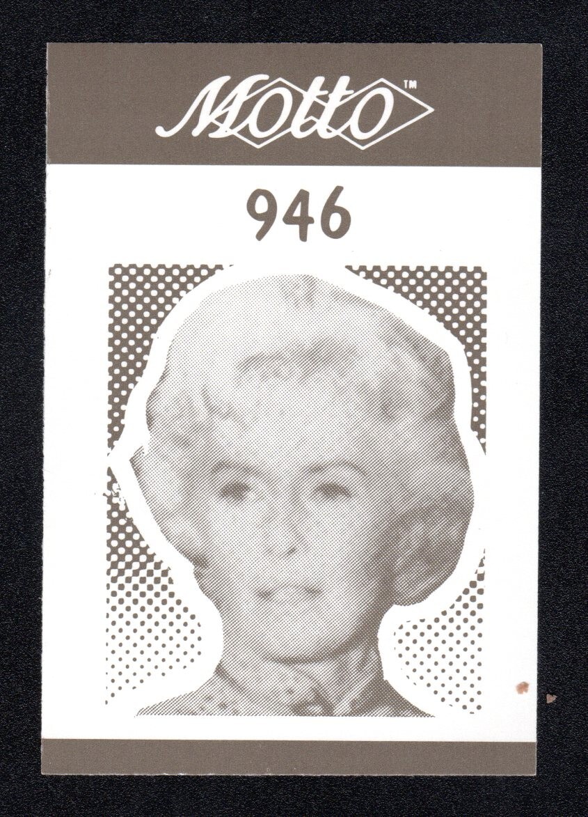 Barbara Stanwyck Actress Vintage 1987 Motto Game Trivia Card #946