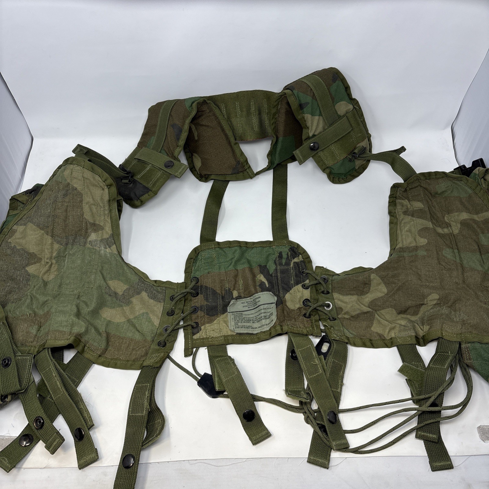 USGI Military Enhanced Tactical Load Bearing Vest Woodland 8415-01-296-8878