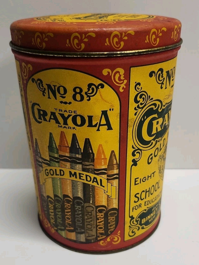 Crayola Crayons Vintage Tins & Crayons – Lot of 4 Collectors Edition Tins & More