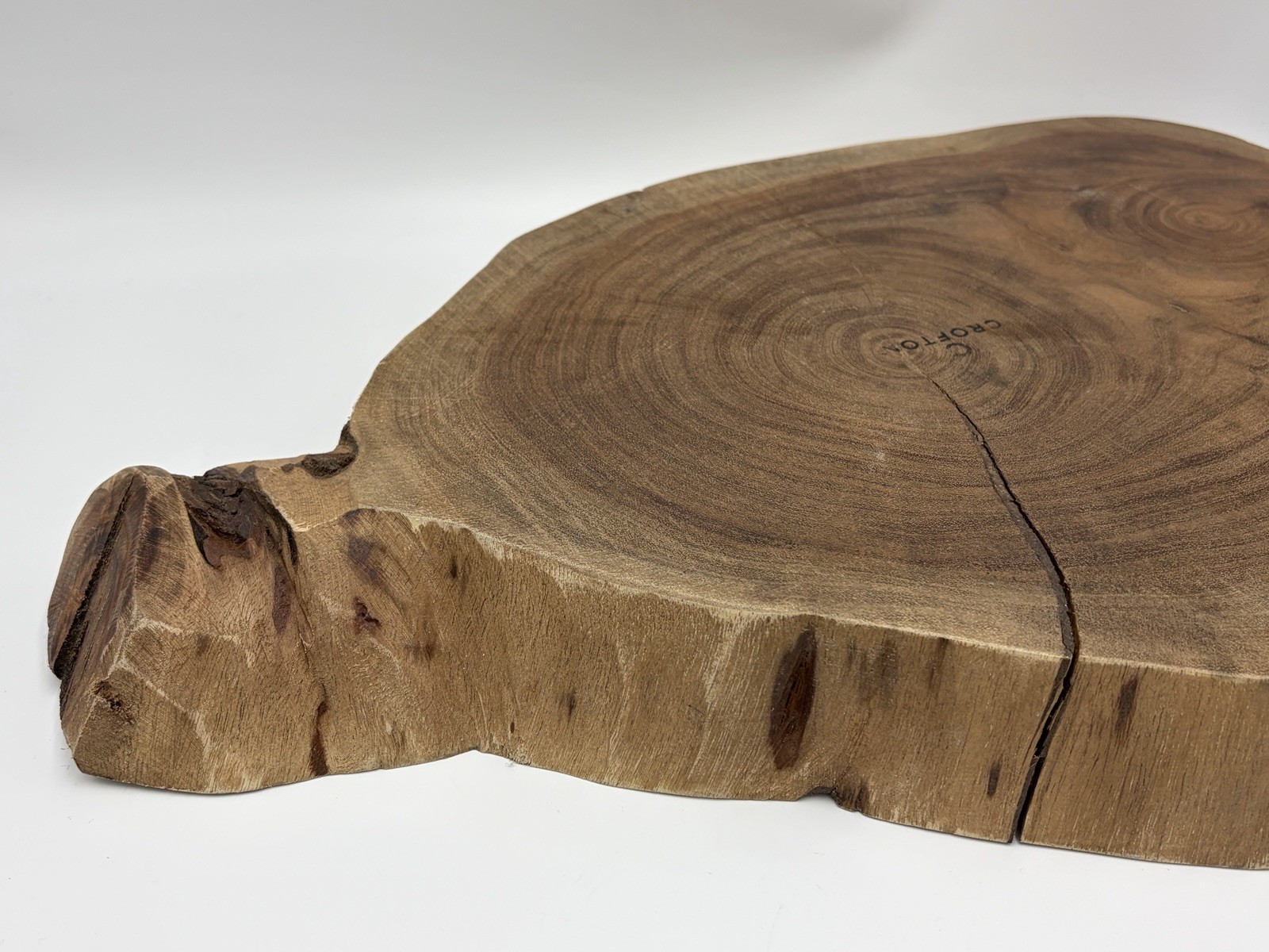 Crofton Handcrafted Decorative Wood Slab Decor Serving 18”