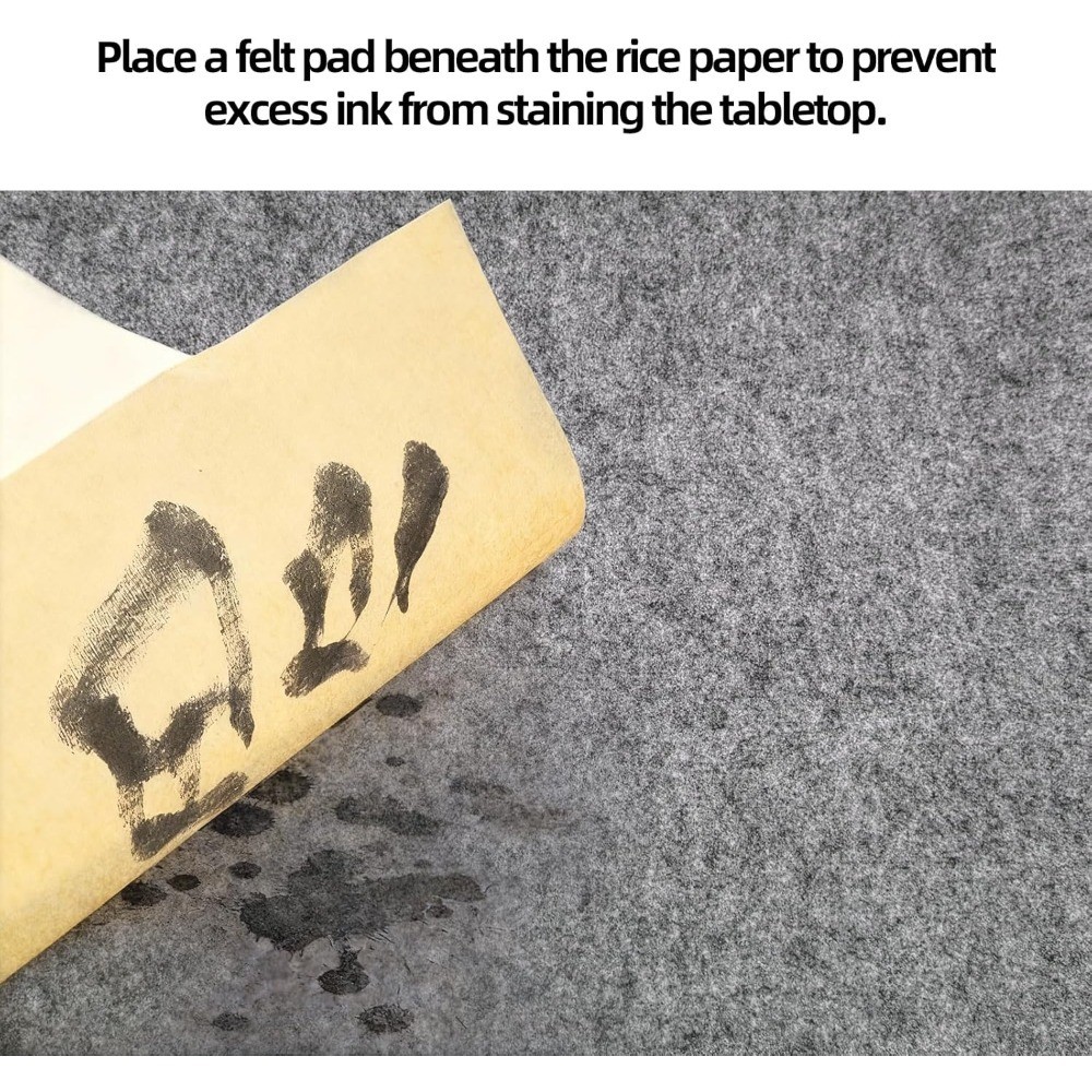 Traditional Bamboo Xuan Calligraphy Rice Paper, 50 Sheets, 13.4 x 27.2 Inch, for