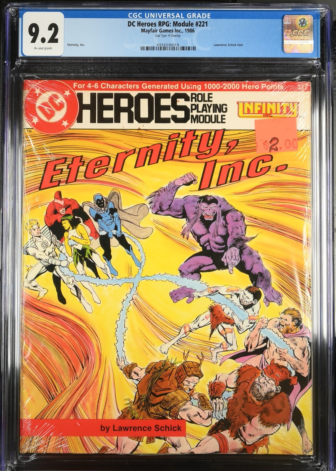 DC Heroes Roleplaying Game Module #221 Eternity, Inc. (Mayfair, 1986) CGC 9.2