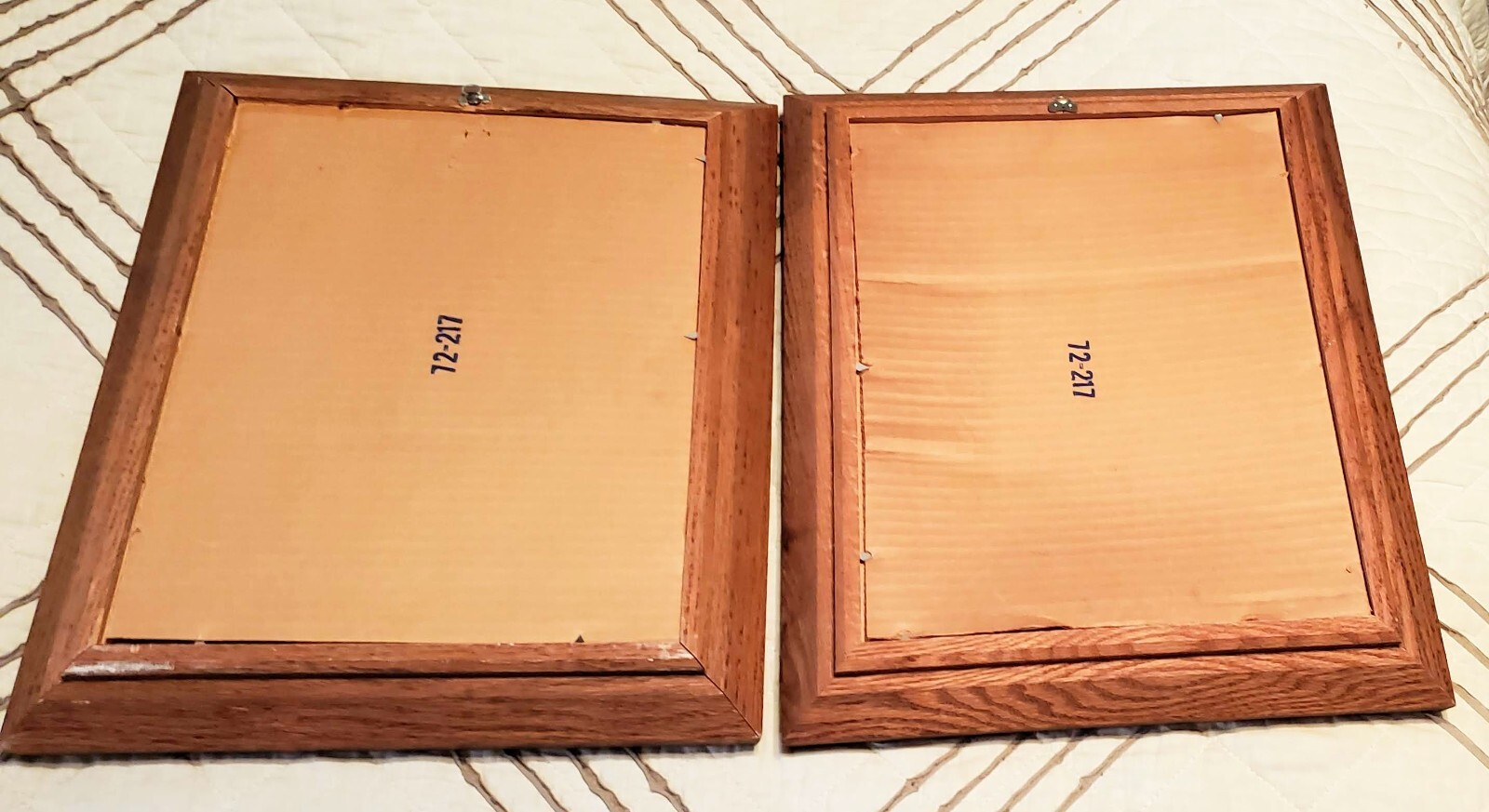 2 Vintage Traditional Wood Picture Frames Carved Gold Gild Accent 14×17 No Glass