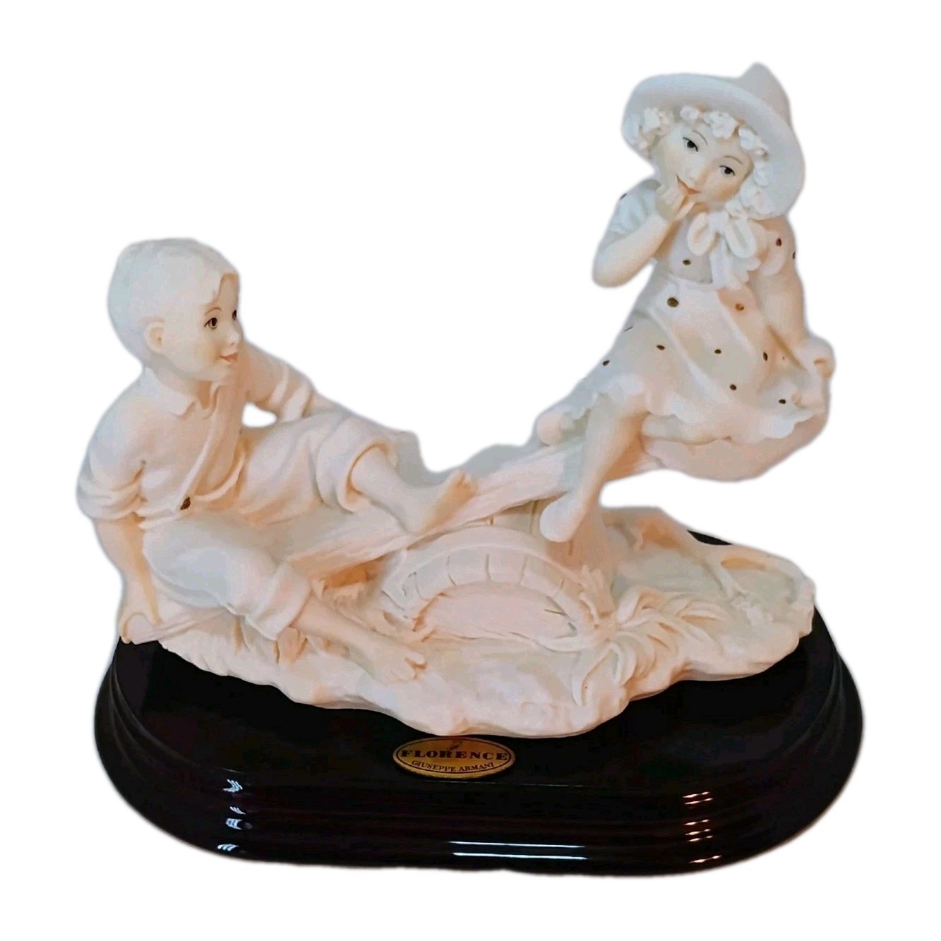 GUISEPPE ARMANI FIGURINE “ON THE SEE-SAW” 265F 6 1/2”x7″ In Original Packaging