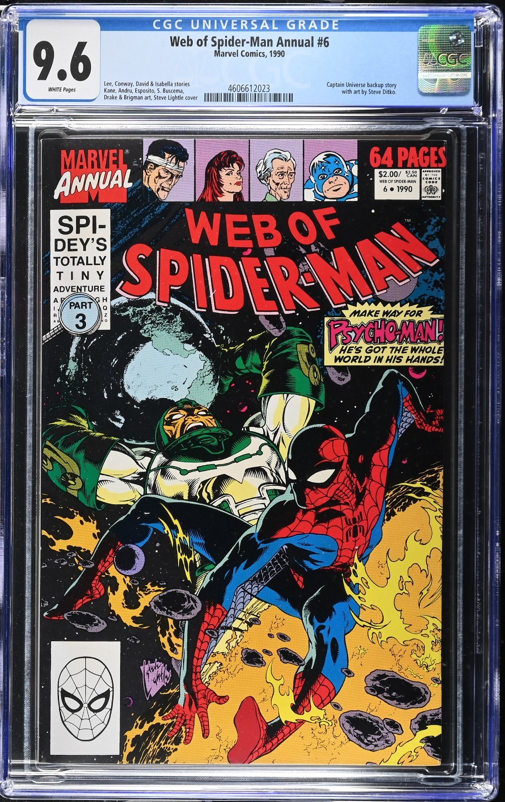 Web of Spider-Man Annual #6 CGC 9.6 (1990) Steve Ditko Art Spiderman 6 Graded