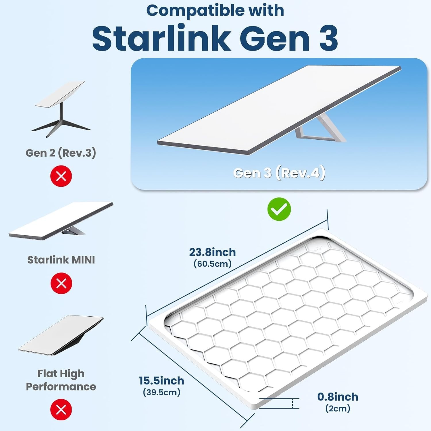 Starlink Gen 3 Protective Cover – Waterproof & Impact-Resistant Silicone Case