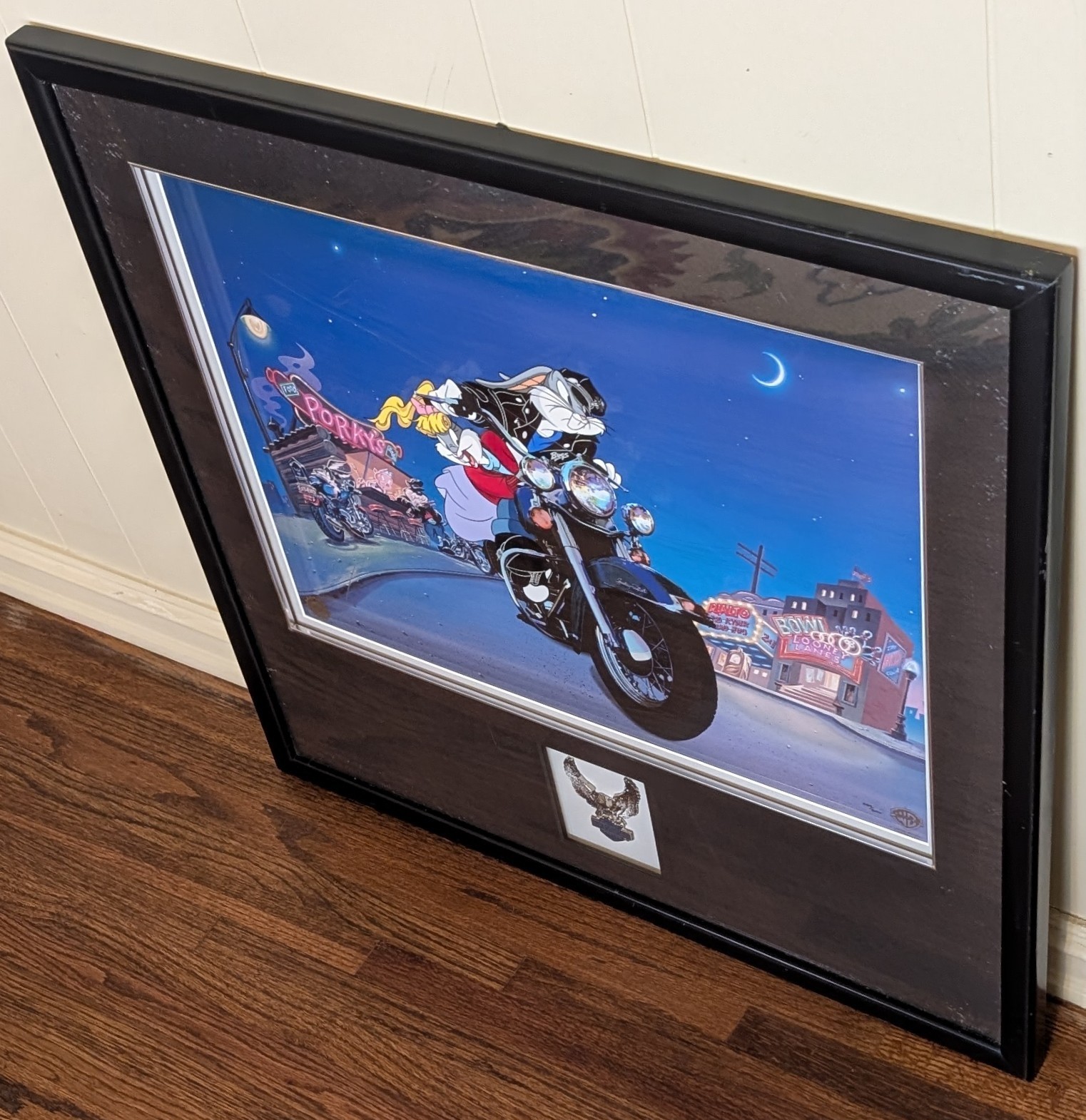 Warner Bros Bugs Bunny Harley-Davidson “Softail Sweethearts” Cel 489/500 Framed