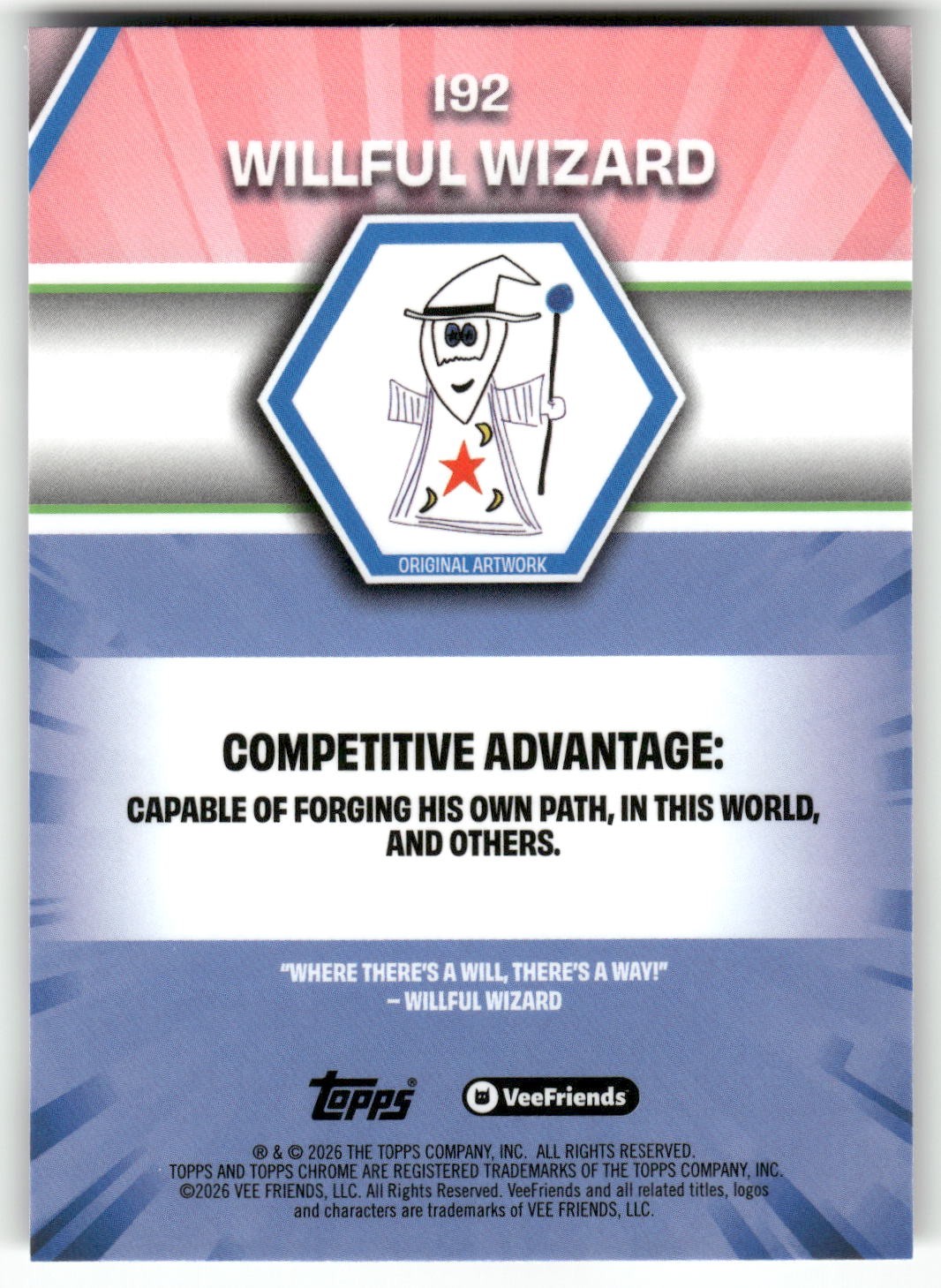 2026 Topps Chrome VeeFriends #192 Willful Wizard