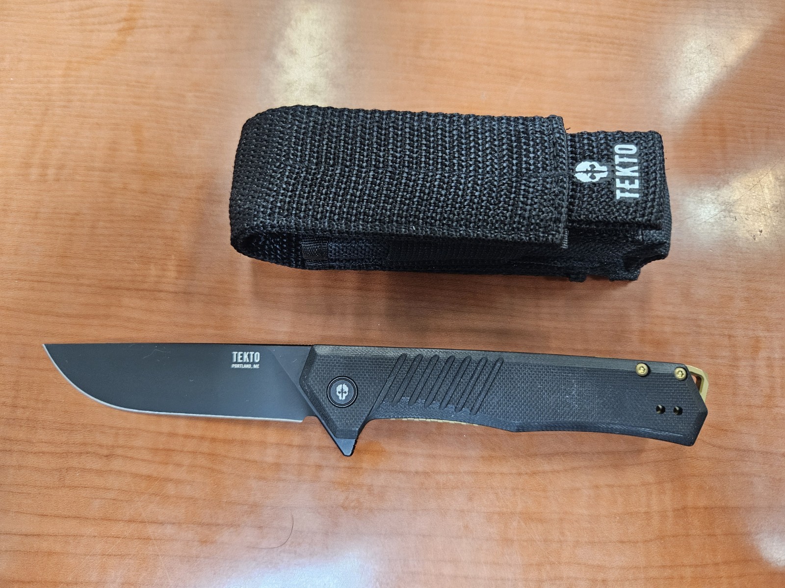 Tekto Knives F1 Alpha Knife Black G-10 3.1″ Black and Bronze USA Like Benchmade