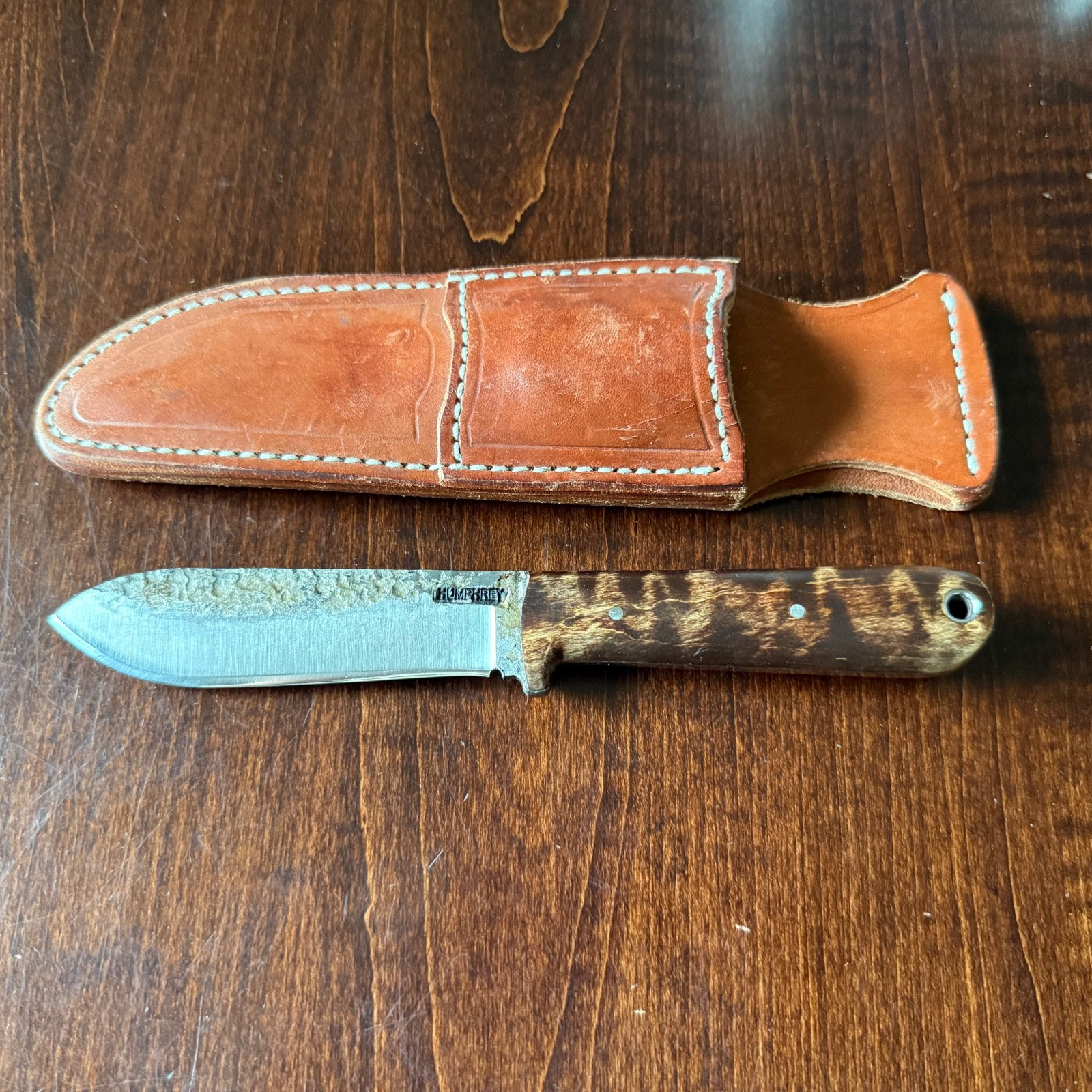 Lon Humphrey Custom Knives Forged Small Pin Kephart 1st Run Curly Maple 1095