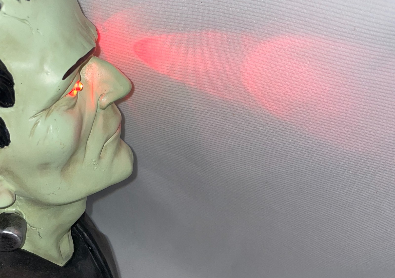 Frankenstein Bust Glowing Red Eyes Green Skin 13 1/2 Inches High #1