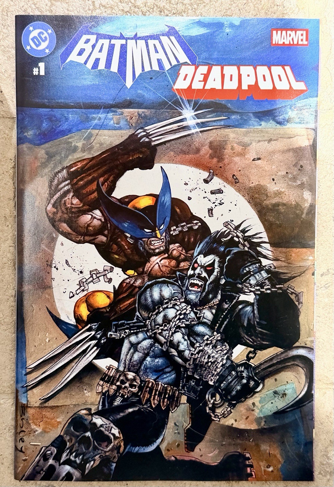Batman / Deadpool #1 Simon Bisley Variant Cover Newbury Comics DC Marvel NM/NM+