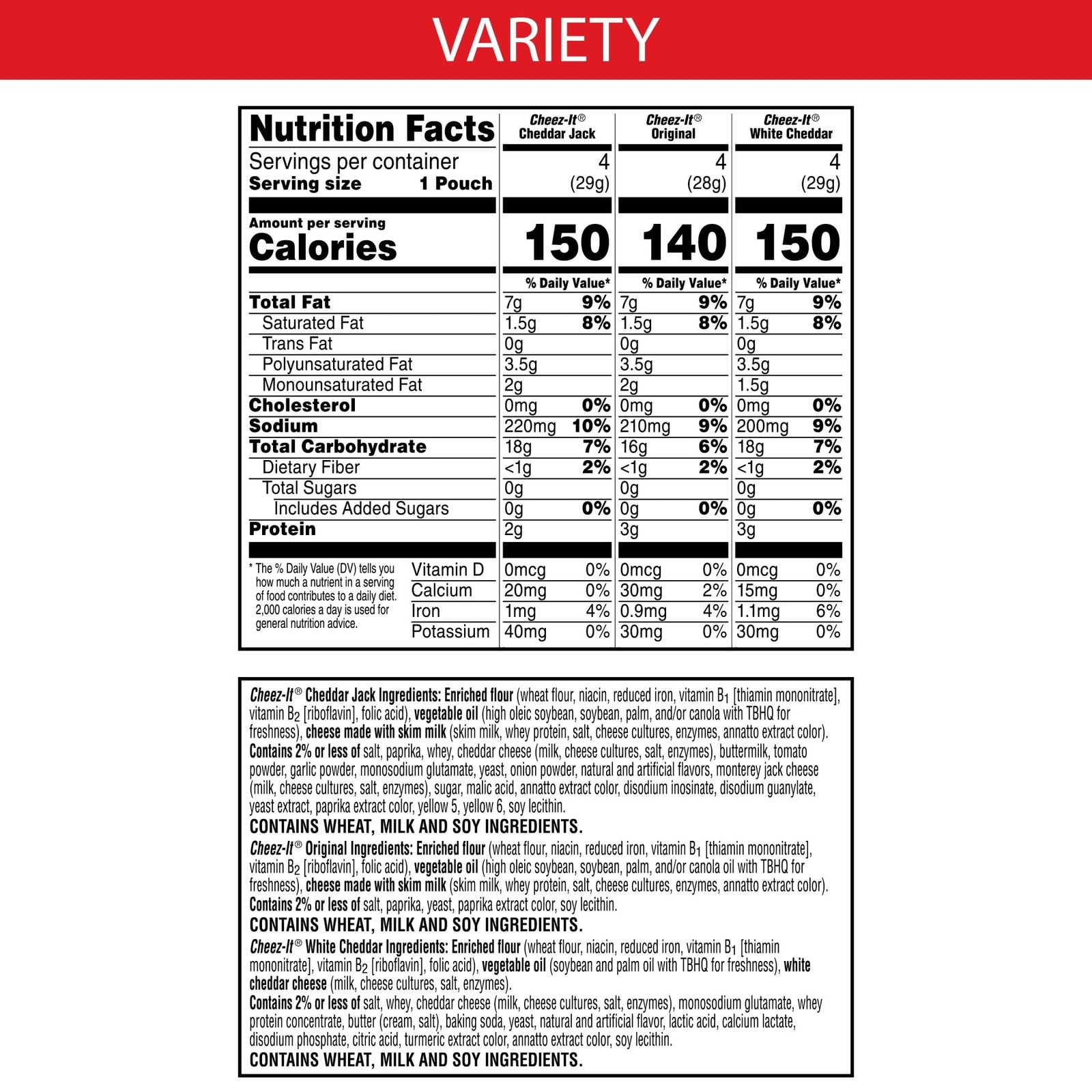 Cheez-It Cheese Crackers, Baked Snack 1.01 Ounce (Pack of 12), White