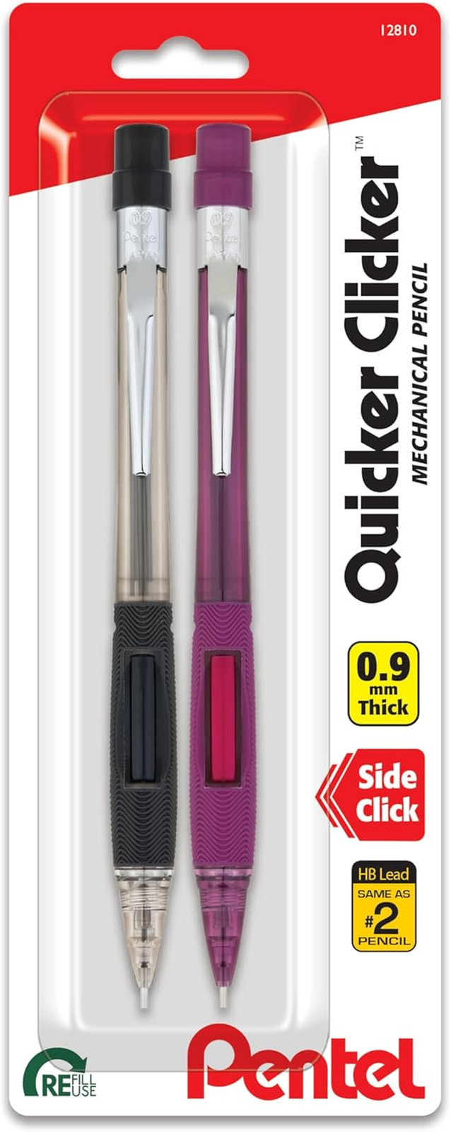 Quicker Clicker Automatic Pencil, 0.9Mm, Assorted Barrel Colors, Color May Vary,