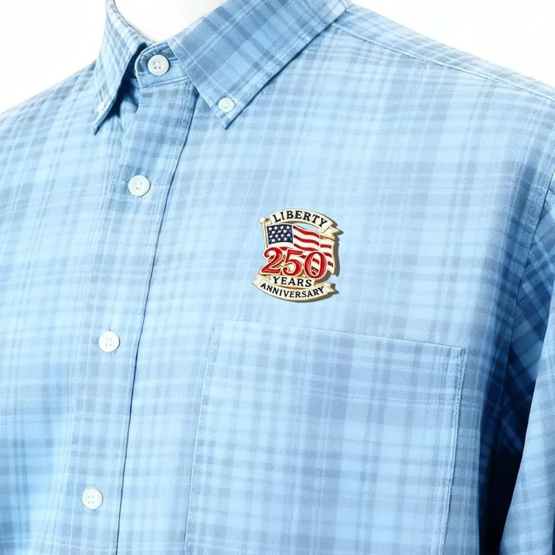 4Pack USA 250th Anniversary Pins, 250th Merchandise – Alloy Metal Enamel Patriot