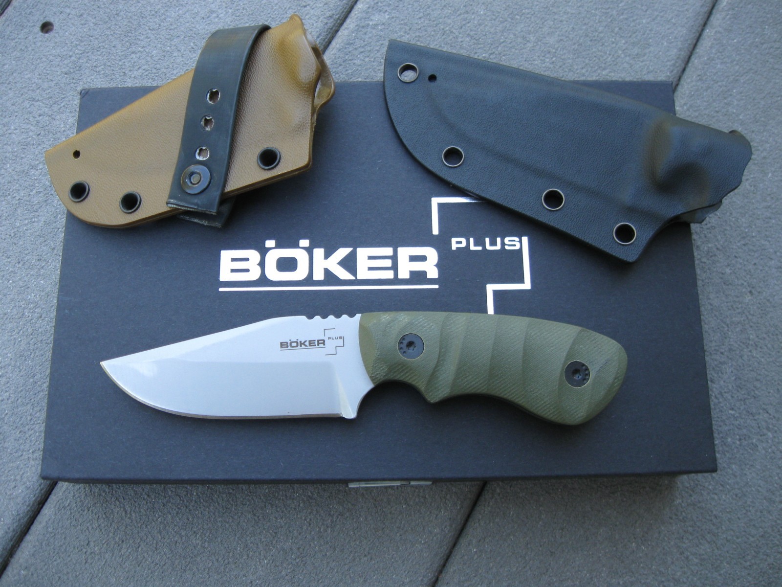 Boker Plus Coye Ridgeback Fixed Blade Knife 02BO060 Custom Sheath Lightly Used