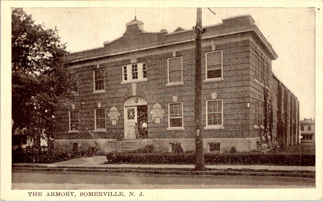 Somerville Armory NJ Postcard 1910 Opening Somerset County Divided Back