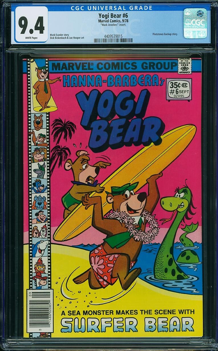 Yogi Bear #6 (CGC 9.4 Mark Jewelers variant) 1978 Marvel Hanna Barbera, Bronze