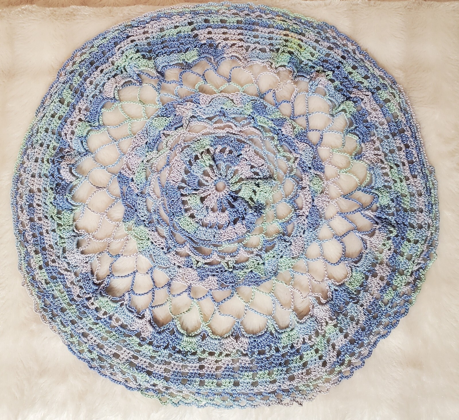 Handmade Crocheted Yarn Doilies Small, Medium & Large Set of 3