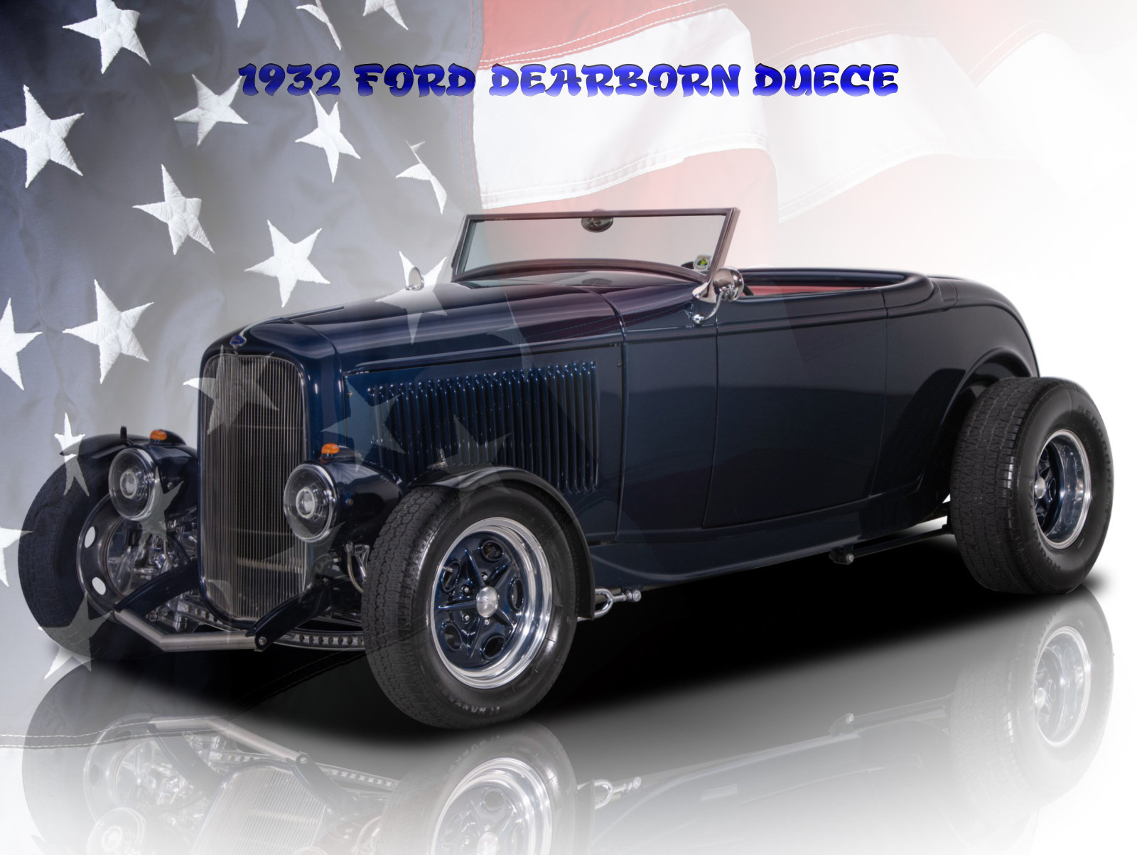 1932 Dearborn Duece Flag Metal Sign 9″ x 12″ or 12″ x 16″