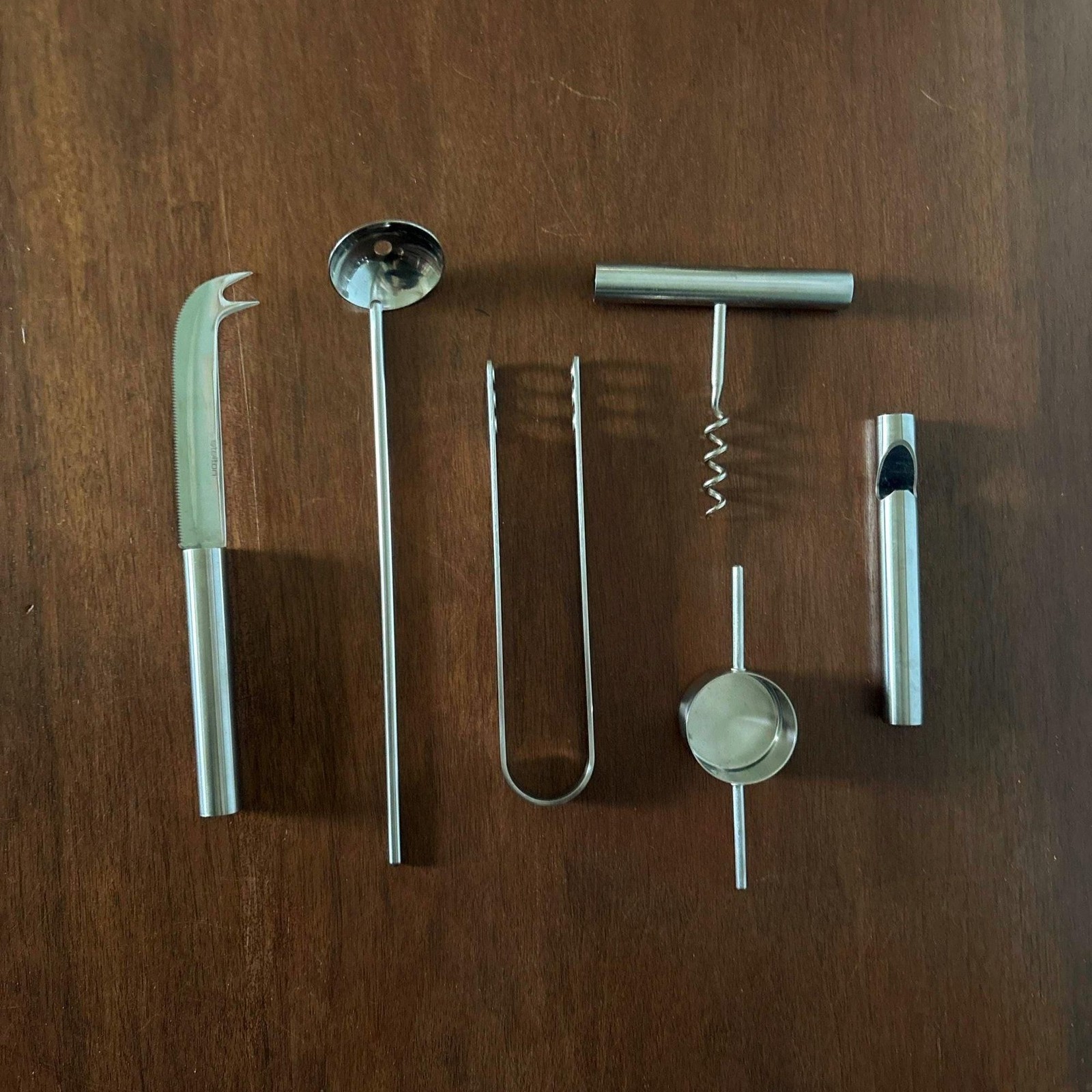 Stelton Cylinda-Line 6 Piece Danish Bar Set Jacobsen & Holmblad | MCM Stainless