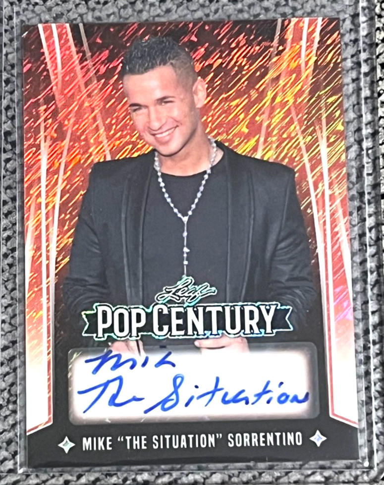 2025 Leaf Pop Century Mike “The Situation” Sorrentino Orange Shimmer Auto #1/4