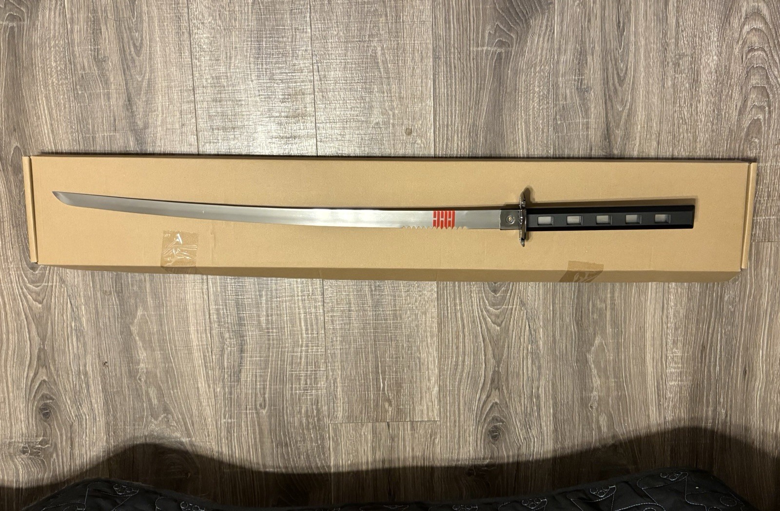 GI Joe Snake Eyes 41” Katana Sword Full Tang Real Steel Black Wood Sheath, Cover